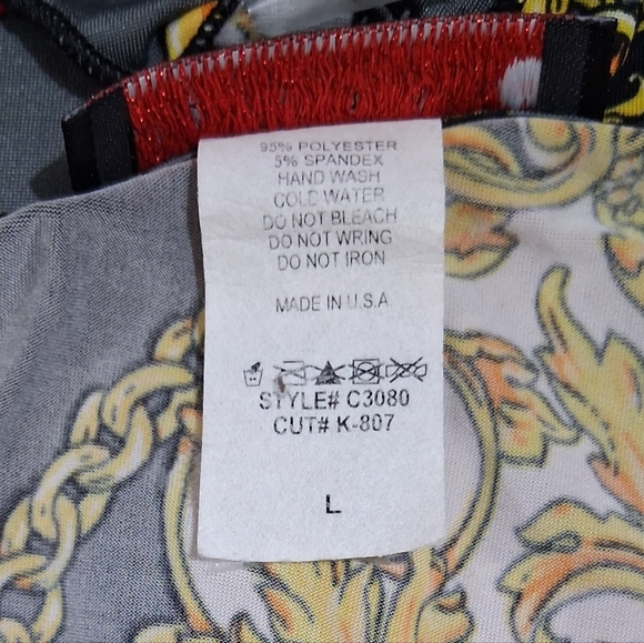 EUC Body Central Sz. L Multi-color Sleeveless Chains/Floral One Shoulder Top - Picture 7 of 7